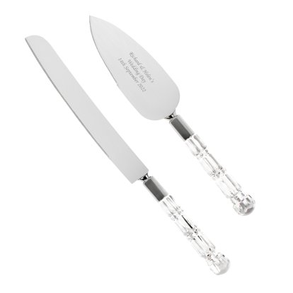 Engraved Cake Knife and Server