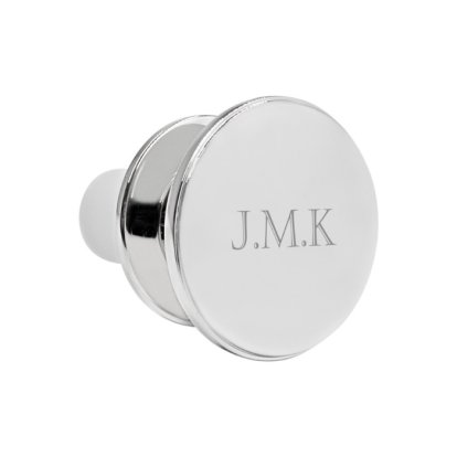 Engraved Chrome Wine Bottle Stopper