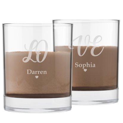 Engraved Tumbler Set - Love