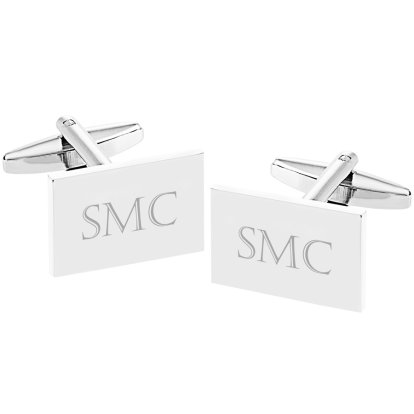 Personalised Modern Initial Cufflinks - Barrel