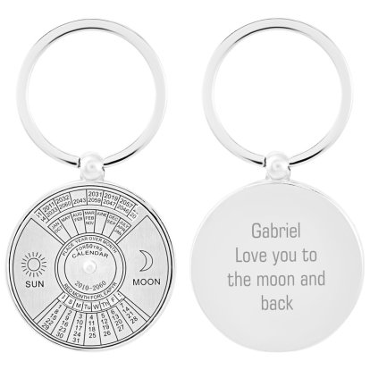 Personalised Calendar Keyring - Message