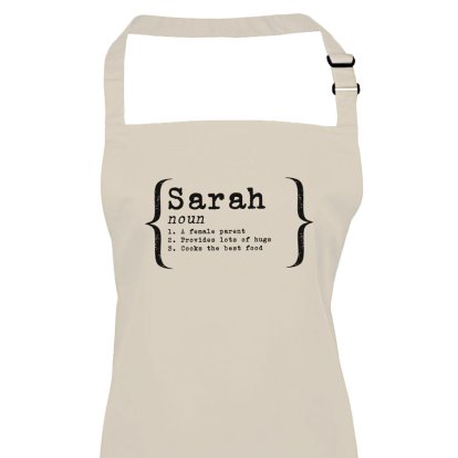 Personalised Definition Apron for Her 