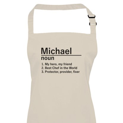 Personalised Definition Apron for Him 