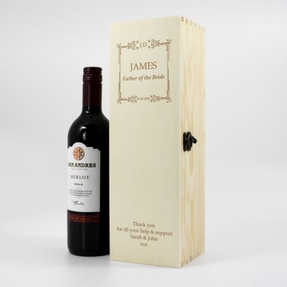 Personalised Wine / Champagne Box - Classic Wedding 