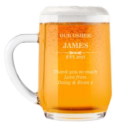 Personalised Pint Tankard - Wedding 