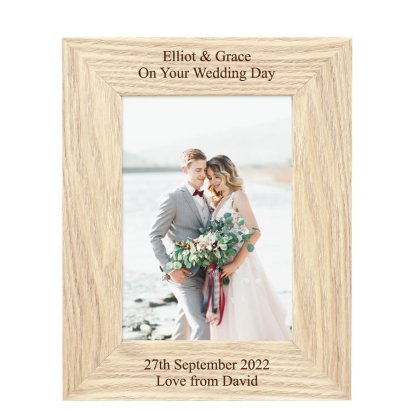 Personalised Wooden Photo Frame - Any Message